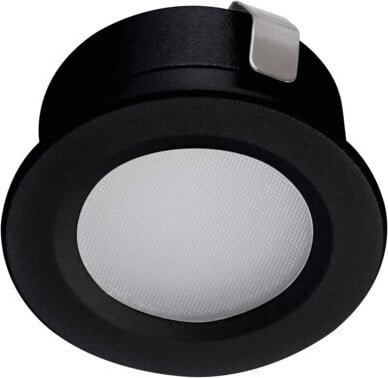 Kanlux IMBER ronde inbouw LED-spot, warm wit licht, zwart, IP65 waterdicht
