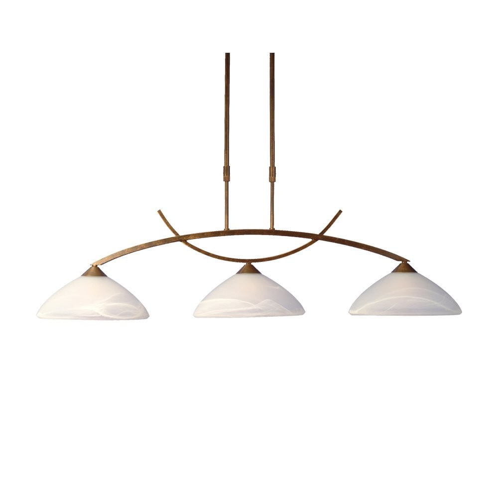 Masterlight Verona Eetkamerlamp - 3-lichts - Bronsbruin - Modern