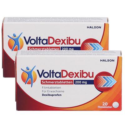 VoltaDexibu Schmerztabletten, Dexibuprofen 200 mg x2 2x20 St Filmtabletten