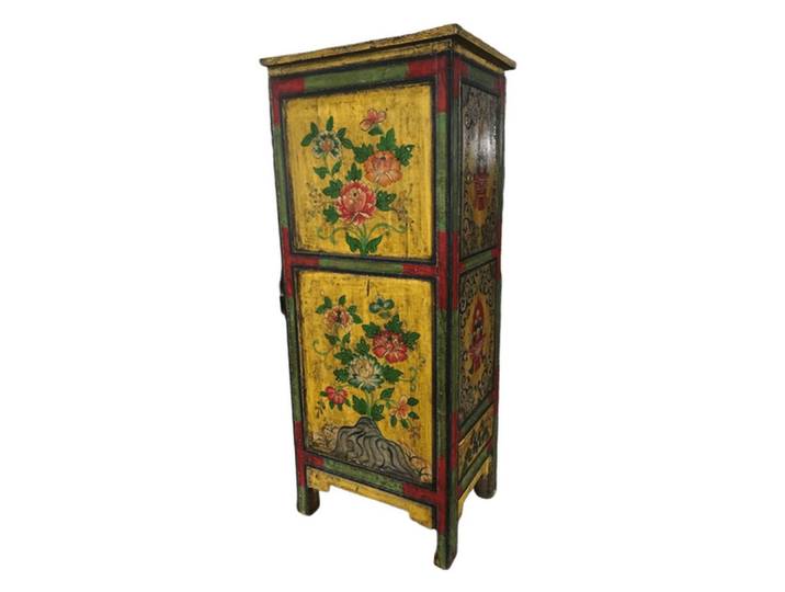 Luxury-Park-Direct Kommode Tibetkommode Nichenschrank bunte Motivbemalung.Luxury Park