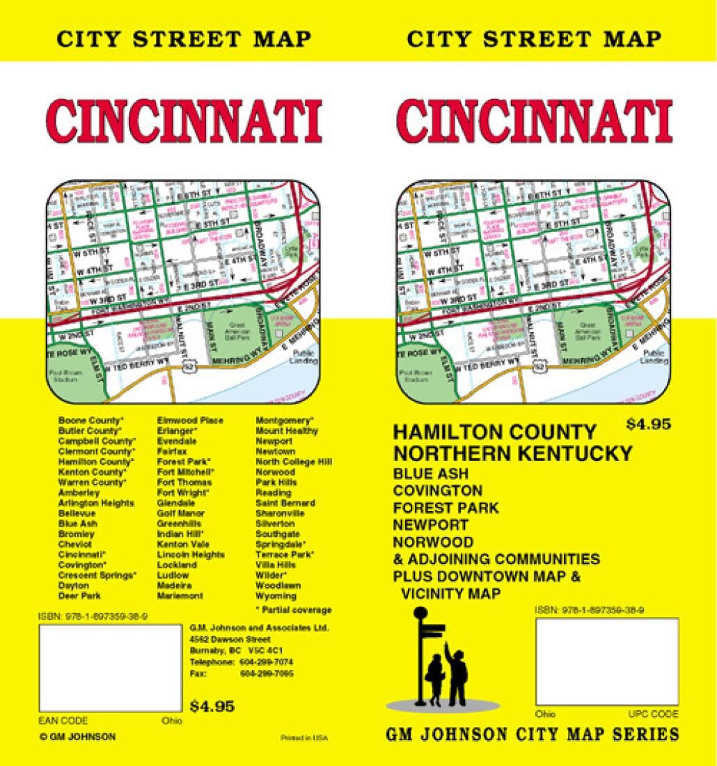 Plan de ville - Cincinnati, Ohio   GM Johnson