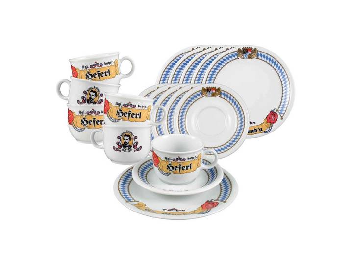 Seltmann Weiden Kaffeeservice Compact Bayern Kaffeeservice 18-tlg. (18-tlg), 6 Personen, Porzellan