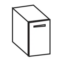 Artiqua 300 Unterschrank, Weiß Hochglanz, 300-UST-2-30-R-7016-68 300-UST-2-30-R-7016-68