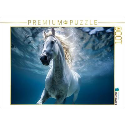 CALVENDO Puzzle Ein edles Pferd geht schwimmen | 1000 Teile Lege-Größe 64x48cm Foto-Puzzle für glückliche Stunden, Sonstige von , Calvendo Puzzle