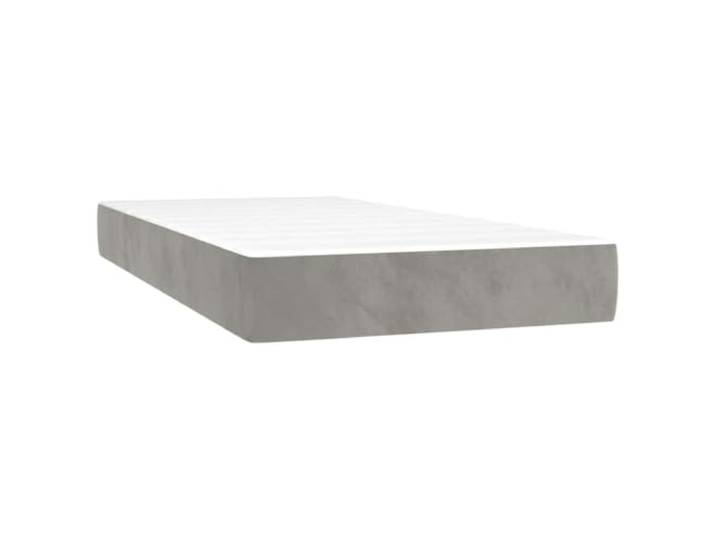 HBBMGYD Matratze mit Taschenfederkernen, Velours, hellgrau, 80 x 210 x 20 Weicher Samtstoff, mittlere Festigkeit, saugfähiger Schaumstoff, Komfort bei Nacht, Standardgröße