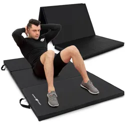 Klappbare Gymnastikmatte mit Klettverschluss 180x90x5cm Schwarz - Marbo Sport