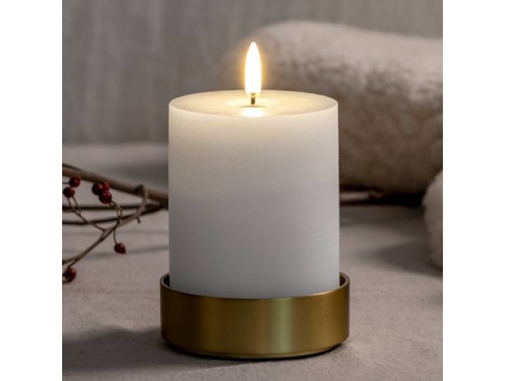 PILLAR Kerzenhalter messing Ø 8,4 cm Metall - Uyuni Lighting - Wohnzimmer