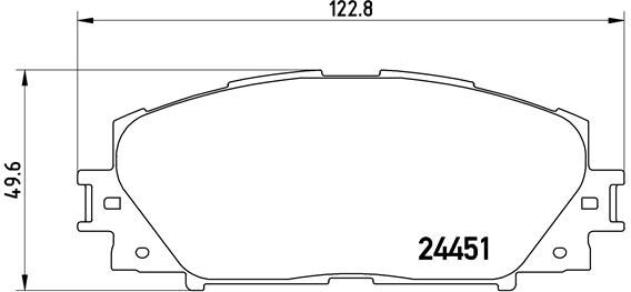 Brembo Bremsensatz, Scheibenbremse Bremsensatz-Vorderachse Coated Disc Line / Standard Sg00000a1d Vorderachse Innenbelüftet 255mm 25mm Für Toyota Hava