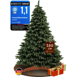 Künstlicher Weihnachtsbaum Premium 180cm PE / PVC mit Holzständer FSC®