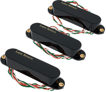 Lace Pickups Sensor Gold 3 Pack BK Schwarz mit goldenem Logo