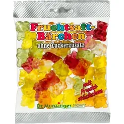 Dr. Munzinger Fruchtsaft-Bärchen ohne Zuckerzusatz 125 g