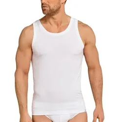 Schiesser Long Life Soft Sleeveless Shirt Weiß Small Herren
