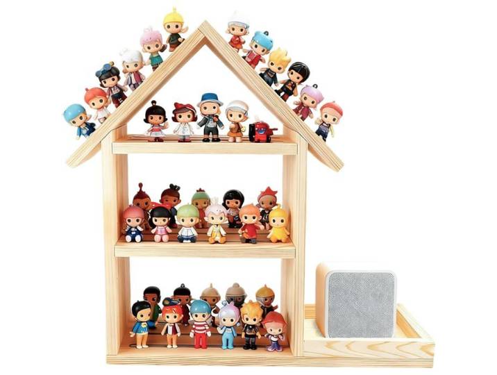 Étagère Magnétique Pour Figurines To-Nies Étagère Murale Pour To-Niebox En Forme De Maison Jusqu'À 85 Figurines Étagère Pour[BI249]