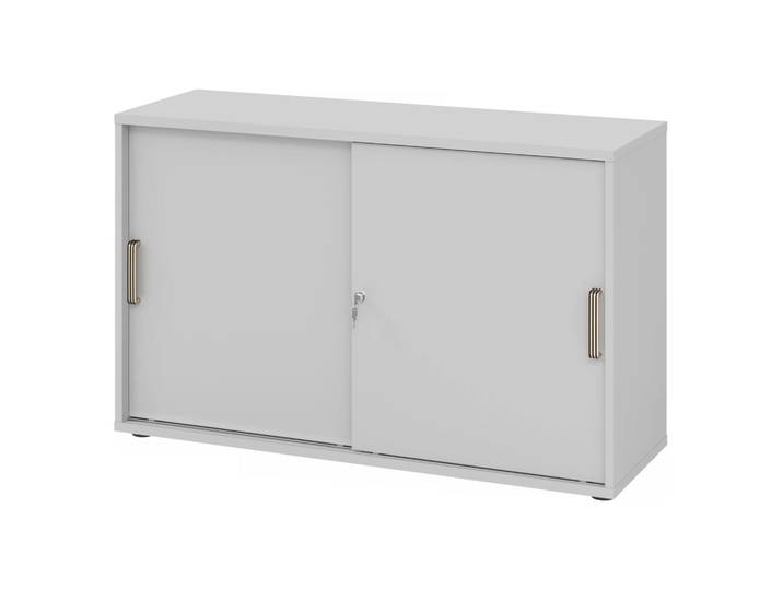 BETA S 1752S Schiebetürenschrank 2 OH Streifengriff Kunststoff Grau