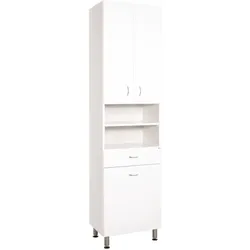 Keramia Pro Badezimmerschrank hoch 50x192x33,3 cm weiß glanz PROV50K