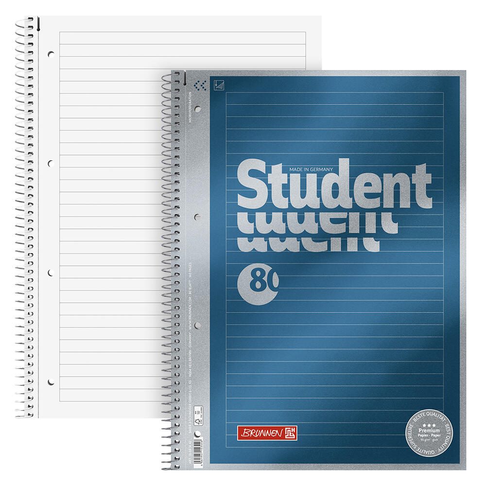 BRUNNEN Collegeblock Student Premium DIN A4 liniert 10691442