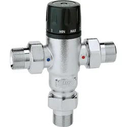 Thermomischer 521 einstellbar, verchromt, 3/4'' Einstellbereich: 30 °C bis 65 °C