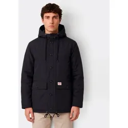 Deus Ex Machina für Herren. D263MJK308 Throsby gesteppte Jacke schwarz (M), Lässig, Baumwolle