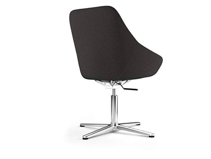 Viasit Calyx Lounge-Sessel, Stoff grau mit Fußkreuz Aluminium