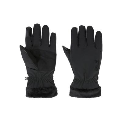 Fleecehandschuhe JACK WOLFSKIN "HIGHLOFT GLOVE W", Damen, Gr. L (42/44), schwarz, Materialmix, Handschuhe, Handschuhe, warm, touchscreen-kompatibel