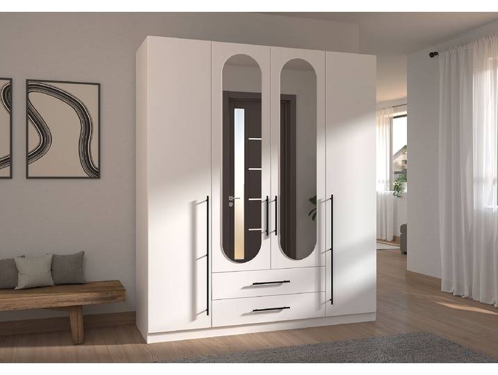 home24 Draaideurkast Velora 181cm wit/alpinewit