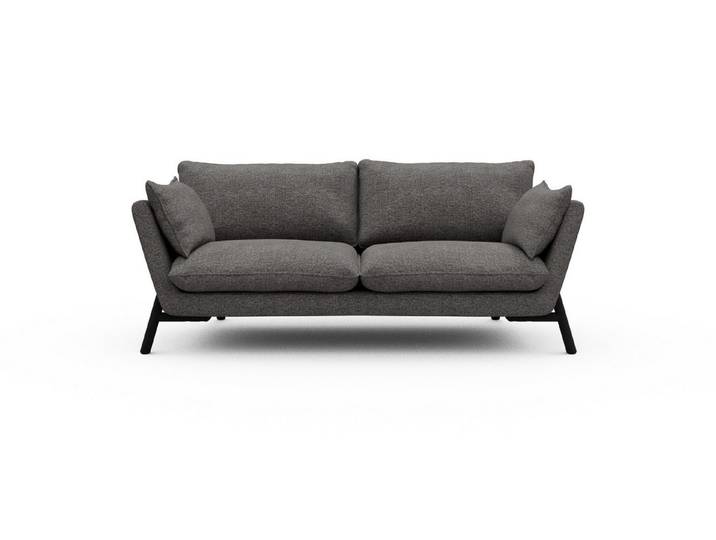 moebelfaktor Sofa Emil 2-Sitzer, schräg gestellte Armlehnen, hoher Rücken