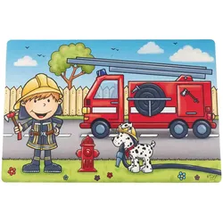 TISCHSET Feuerwehrmann Bernie bunt 45 x 30 cm