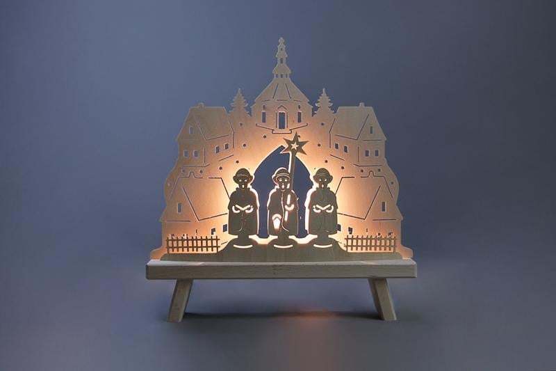 Vloerlamp Kurrendesänger van Weigla Günter Gläser Leuchtenherstellung met LED-verlichting, Hoogte: 32 cm
