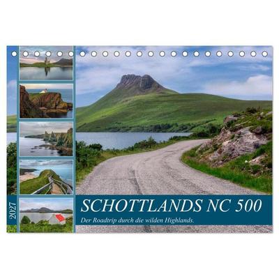 Schottlands NC 500, der Roadtrip durch die wilden Highlands. (Tischkalender 2027 DIN A5 quer), CALVENDO Monatskalender