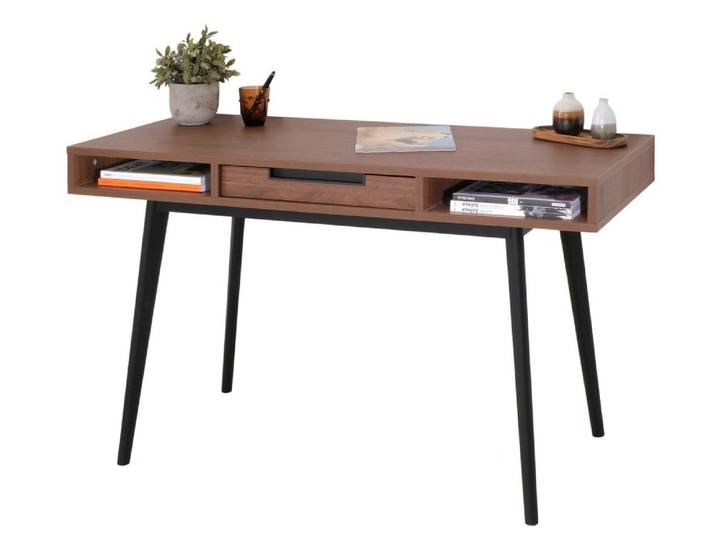 Bureau en bois 1 tiroir Noyer