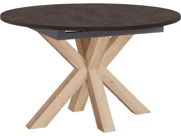 Esstisch MÄUSBACHER, grau (tischplatte: keramik dunkel), B:130cm H:78cm T:130cm, Tische, Esstisch, Untergestell Sternform
