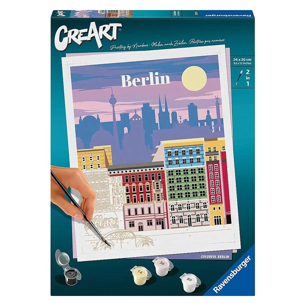 Ravensburger CreArt - Malen nach Zahlen 25521 - Farbenfrohes Berlin - ab 12 Jahren (25521)