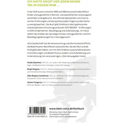 Ehemalige Heimkinder der DDR, Fachbücher von Birgit Wagner, Silke Birgitta Gahleitner, Heide Glaesmer, Heiner Fangerau