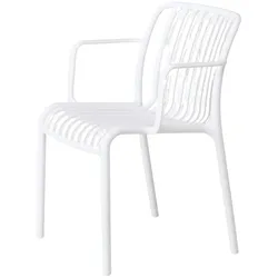 Boltze Stuhl aus Kunststoff Quito, 55 x 56 x 79 cm, Weiß