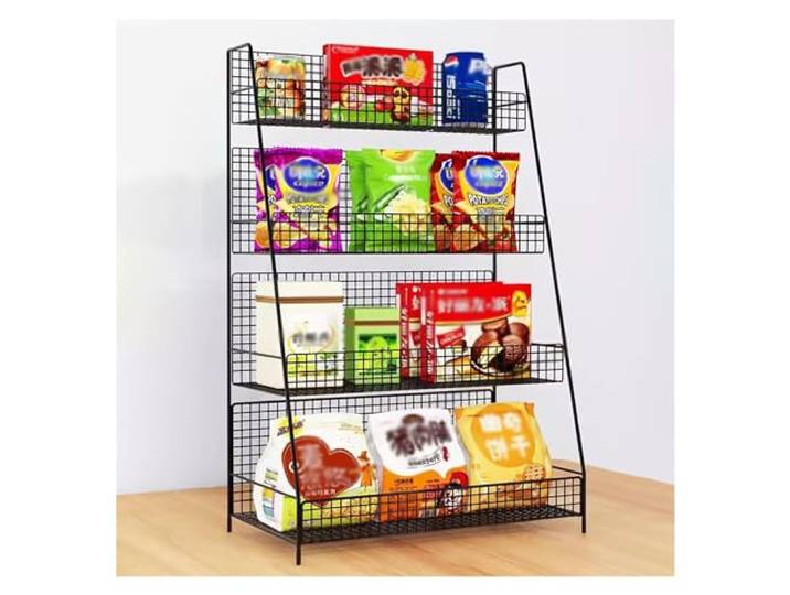 Snack-Organizer, Snack-Organizer for die Arbeitsplatte, Einzelhandels-Display-Rack(Black,30x20x52cm)