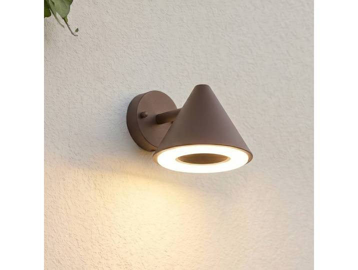 Außenwandleuchte Soran Lindby, braun / rost, Metall, Modern