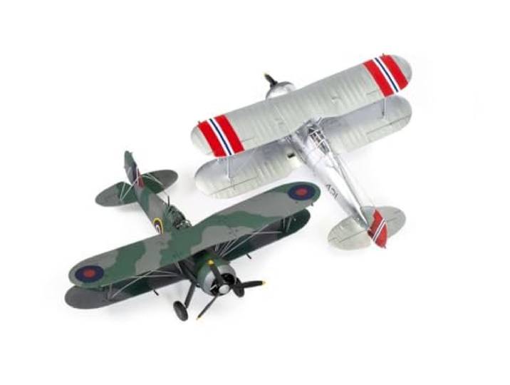 Airfix A02052B Gloster Gladiator Mk.I/Mk.II Classic Kit Militaire Vliegtuigen, un Painted
