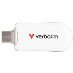 Verbatim USB-Stick »Plectra USB-C« 512 GB weiß, 2.05x0.82x4.9 cm