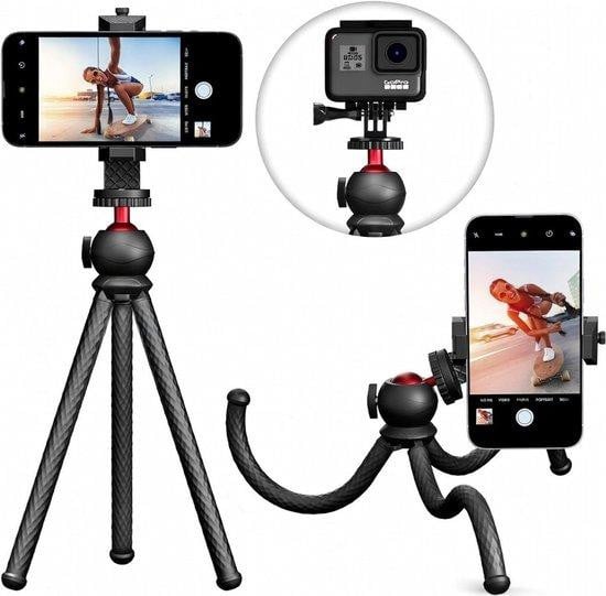 Famanu Smartphone-statief: Draagbaar mini-statief voor smartphone en actioncamera