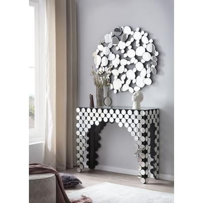 Konsolentisch SALESFEVER "Designer Konsole", silber (silber, verspiegelt, silber, silber), B:111cm H:92cm T:35,5cm, Tische, Konsolentisch, verspiegelt, in edler Form und besonderer Optik