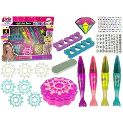 Nagelmalerei-Set Nagellacke Stifte Bunte Aufkleber