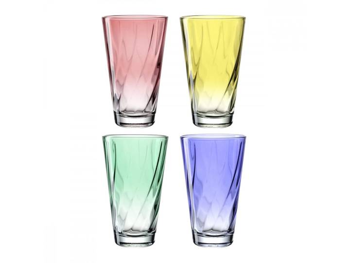 Lot de 4 verres colorés 300ml
