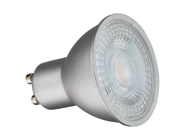 Standard 230V LED Reflektor Gu10 750lm 8W 2700K dimmbar Chrom matt