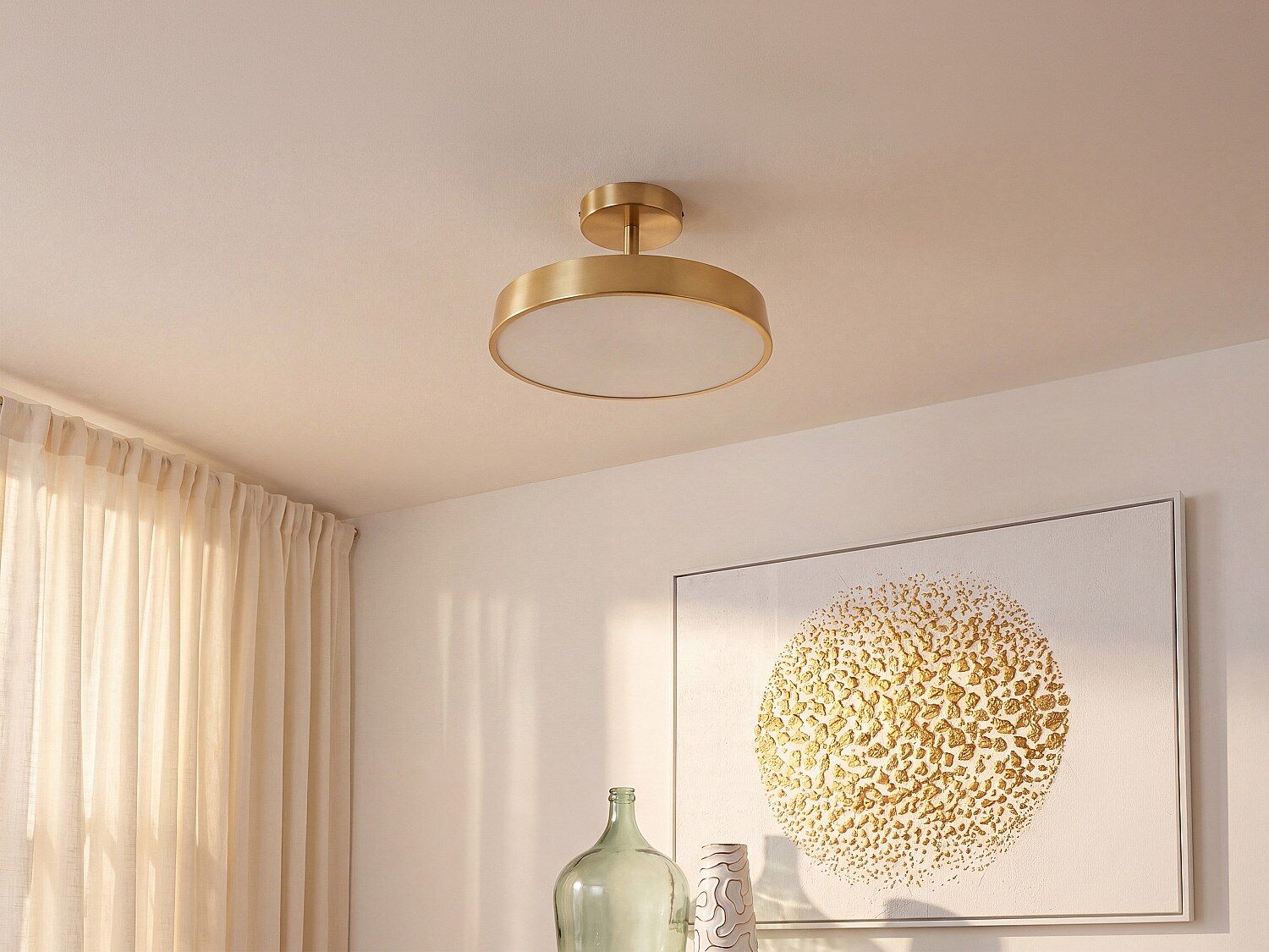 Unique Lampa wisząca nowoczesna - dł.40 x wys.23 cm - Złoty - IGARA