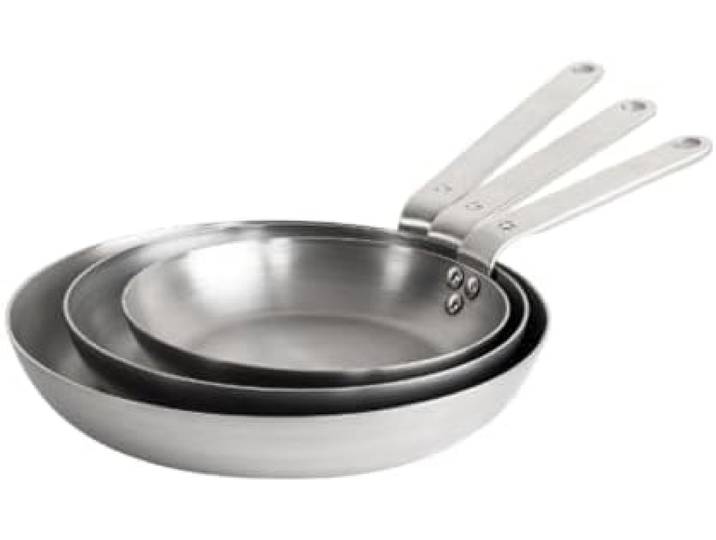 Gastrotools 3-in-1 Bratpfannen-Set – Carbonstahl – 20, 24 & 28 cm Natürliche Antihaft-Oberfläche PFAS-frei CoolGrip-Griff Für Induktion, Gas, Ceran & offenes Feuer