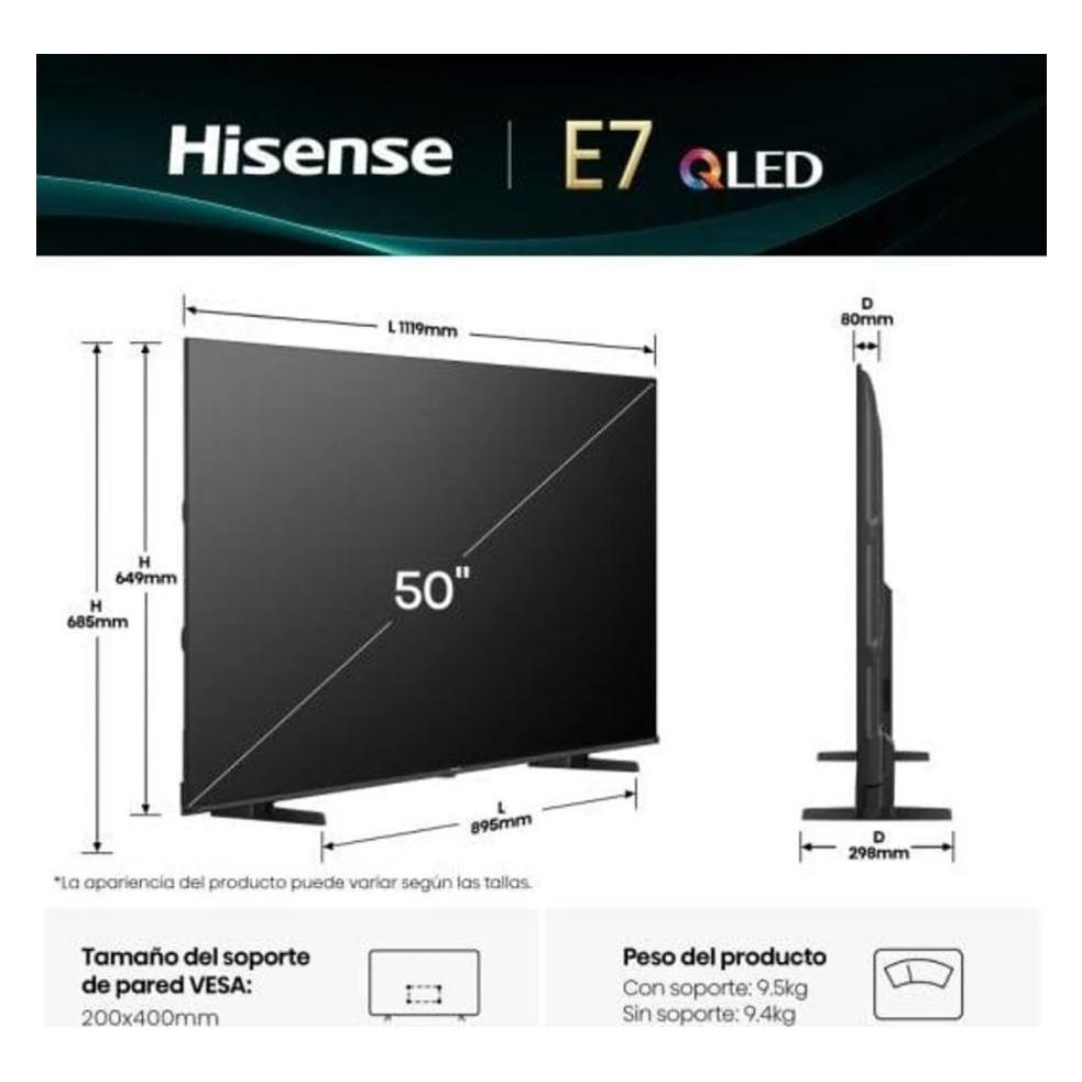 Hisense 50E7Q (50", QLED, 4K) (50E7Q)