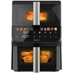 Cecotec Friggitrice ad Aria Cecofry DuoLevel DuoSize, Fritteuse, Schwarz
