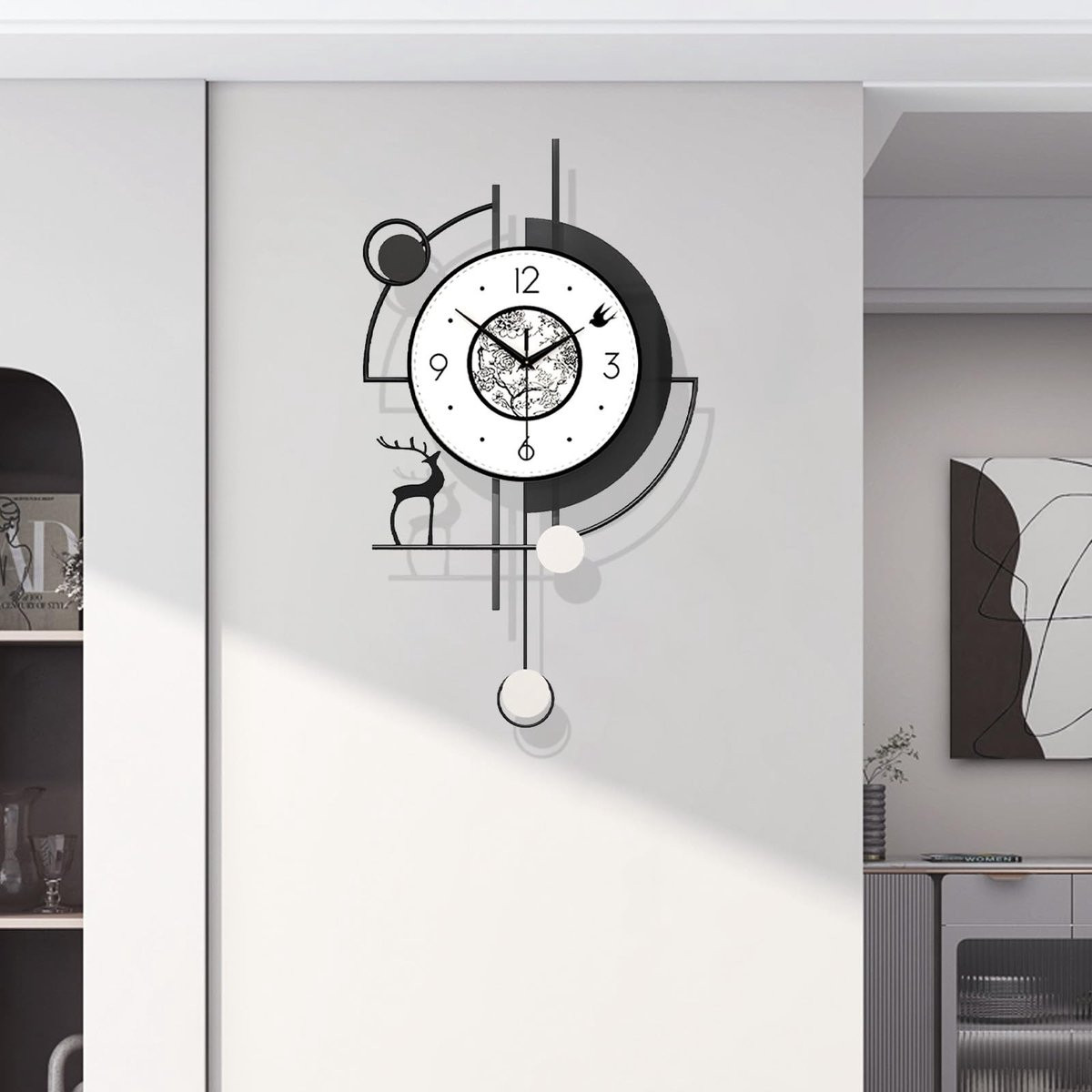 Omgoods Scandinavische Stijl Minimalistische Wandklok - Stille Wandklok voor Binnen
