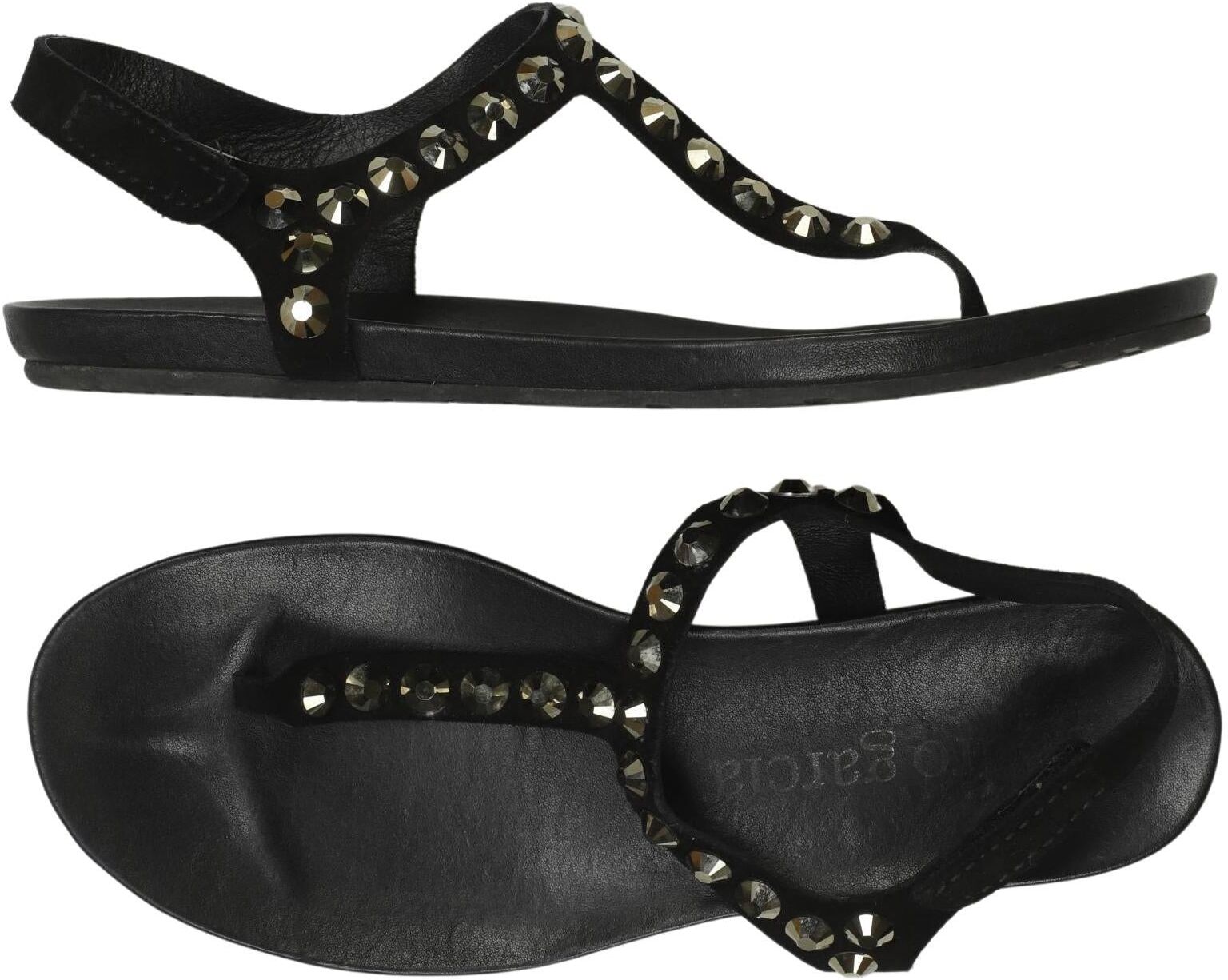 Pedro Garcia Damen Sandalen, Schwarz, Gr. EU 38, kein / Etikett - Second Hand