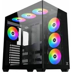 Xigmatek Boitier Moyen Tour ATX Aqua V Air RGB avec panneaux vitrés (Noir) (ATX), PC Gehäuse, Schwarz